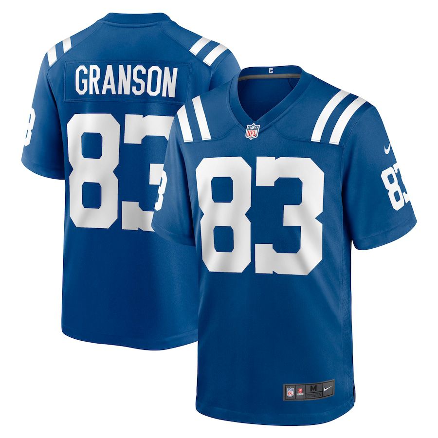 Men Indianapolis Colts 83 Kylen Granson Nike Royal Game NFL Jersey